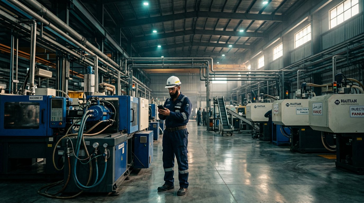 Maintenance engineer using PlantMaster Pro on the plant floor